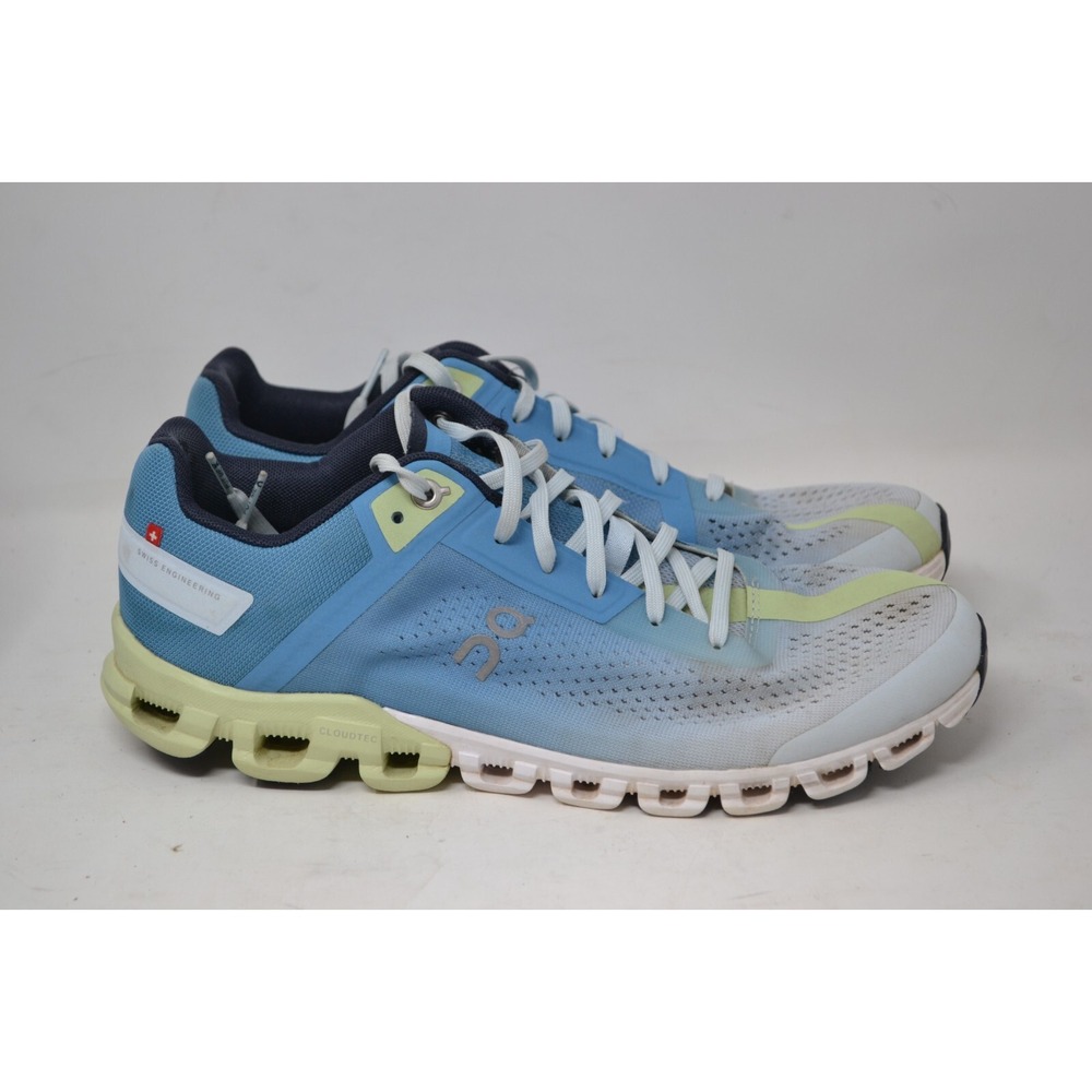On Running Cloudflow Womens 9.5‎ Shoes Niagara Meadow Lace Up Athletic Sneakers